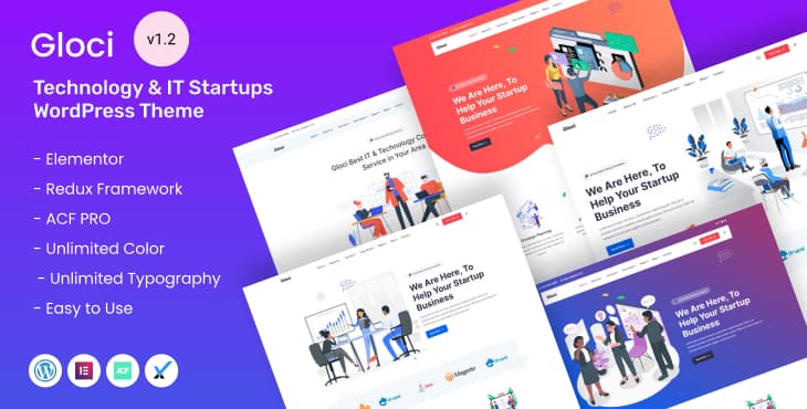 Gloci – Technology & IT Startups WordPress Theme