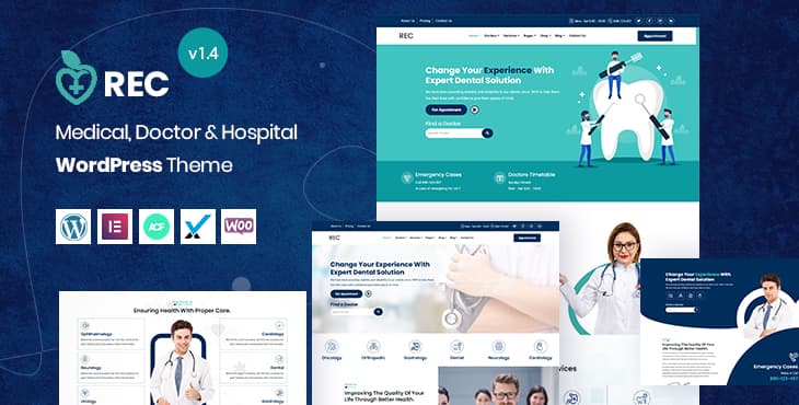 Rec – Medical Doctor and Hospital WordPress Theme