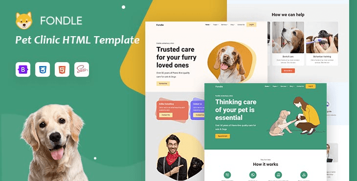 Fondle – Pet Clinic & Veterinary Medical HTML Template