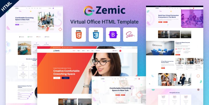 Zemic – Virtual Office HTML Template