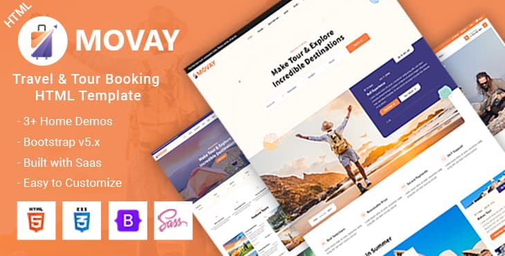 Movay – Travel & Tour Booking HTML Template