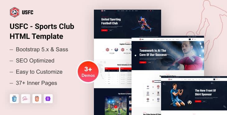 USFC – Sports Club HTML Template