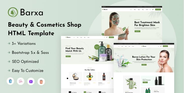 Barxa – Beauty & Cosmetics Shop HTML Template