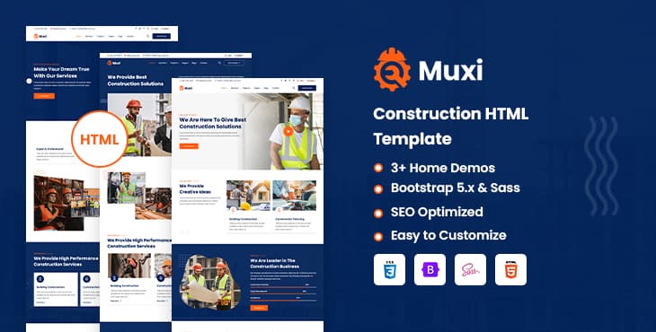 Muxi – Construction HTML Template