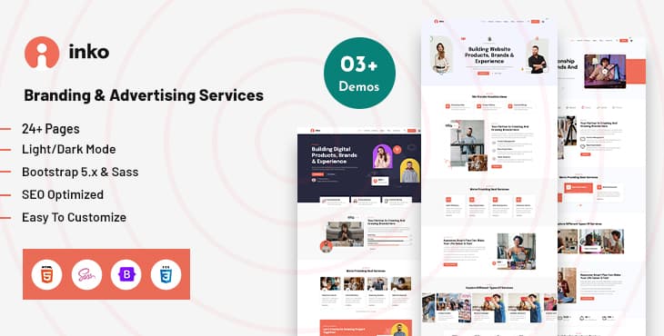 Inko – Branding & Advertising Services HTML Template
