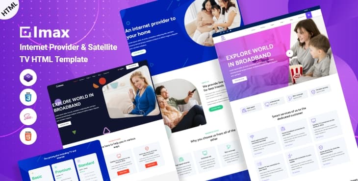 Imax – Internet Service Provider & Satellite TV HTML Template