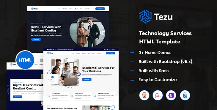 Tezu – Technology Services HTML Template
