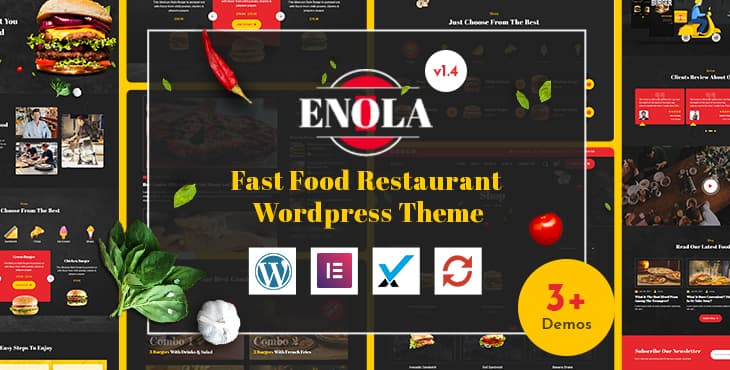 Enola – Fast Food Restaurant WordPress Theme