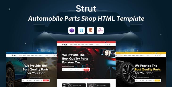 Strut – Automobile Parts Shop HTML Template