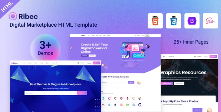 Ribec – Digital Marketplace HTML Template