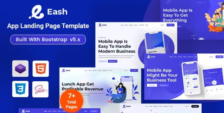 Eash – App & SaaS Landing HTML Template