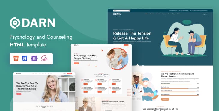 DARN - Psychology and Counseling HTML Template