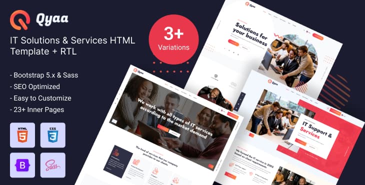 Qyaa – IT Solutions & Services HTML Template