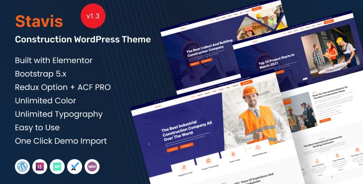 Stavis – Construction and Building Company WordPress Theme