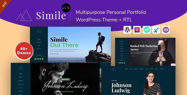 Simile – Multipurpose Personal Portfolio WordPress Theme