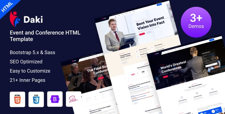 Daki – Event and Conference HTML Template