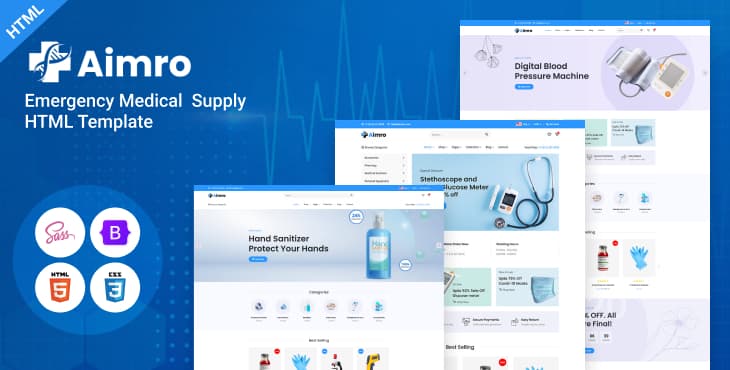 Aimro – Emergency Medical Supply HTML Template