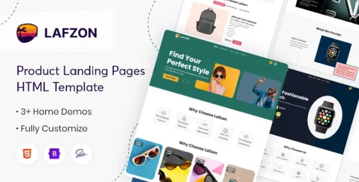 Lafzon – Product Landing Page HTML Template