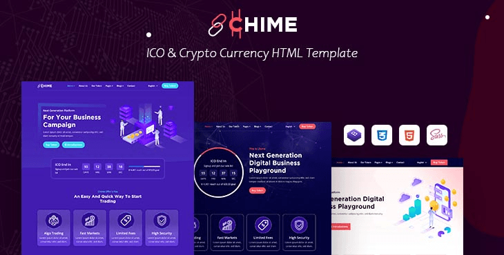 Chime – ICO & Cryptocurrency HTML Template