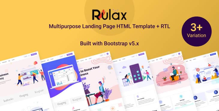 Rulax – Multipurpose Landing Page HTML Template