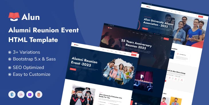 Alun – Alumni Association HTML Template + RTL