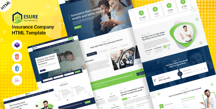 Esure – Insurance Company HTML Template