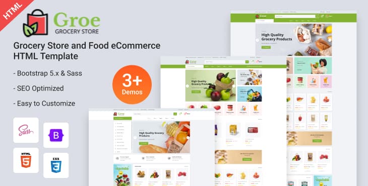 Groe – Grocery Store & Food eCommerce HTML Template