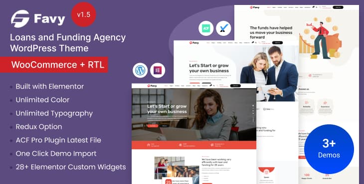 Favy – Loans and Funding Agency WordPress Theme