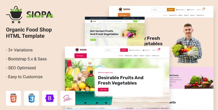 Siopa – Organic Food Shop HTML Template