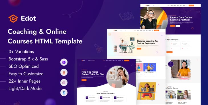 Edot – Coaching & Online Courses HTML Template