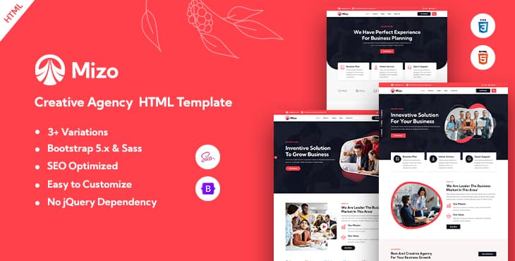 Mizo – Creative Agency HTML Template