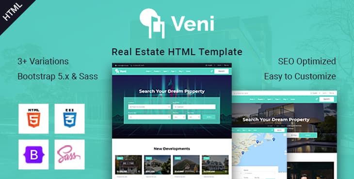 Veni – Real Estate HTML Template + RTL