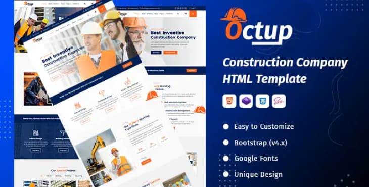 Octup – Construction & Builders Company HTML Template