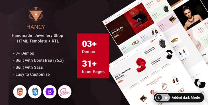 Hancy – Handmade Jewellery Shop HTML Template     