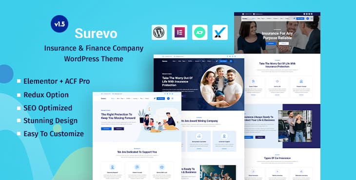 Surevo – Insurance and Finance Company WordPress Theme