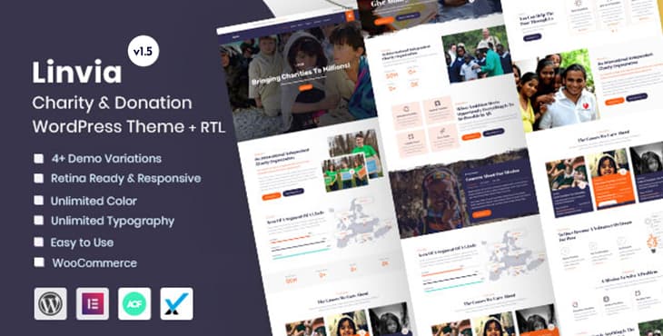 Linvia – Charity Foundation WordPress Theme