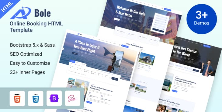 Bole – Online Booking HTML Template