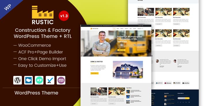 Rustic – Construction WordPress theme