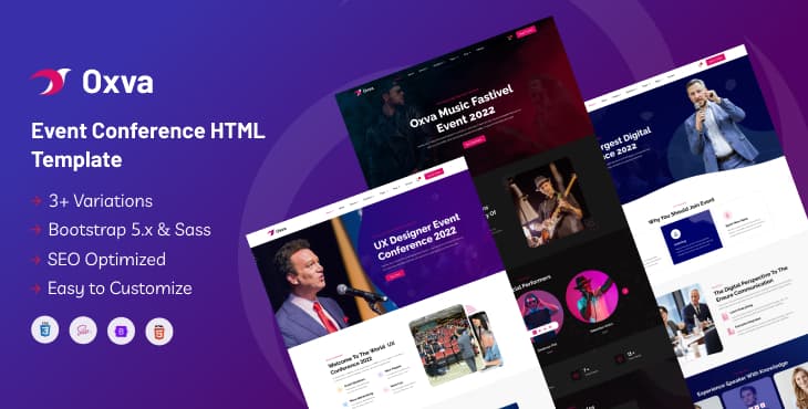 Oxva – Event Conference HTML Template