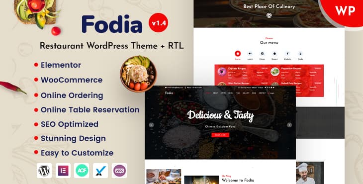Fodia – Restaurant WordPress Theme